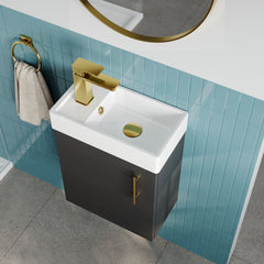 [BFSAH1093] Freehay Compact Cloakroom Vanity Basin Unit, 400mm - Choice of Mount Type, Colour and Handle Finish - Lifestyle 2