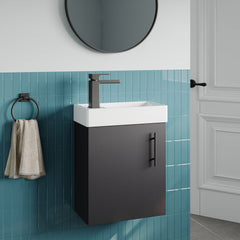 [BFSAH1392] Freehay Compact Cloakroom Vanity Basin Unit, 400mm - Choice of Mount Type, Colour and Handle Finish - Lifestyle 3
