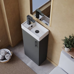 [BFSAH1492] Freehay Compact Cloakroom Vanity Basin Unit, 400mm - Choice of Mount Type, Colour and Handle Finish - Lifestyle 2