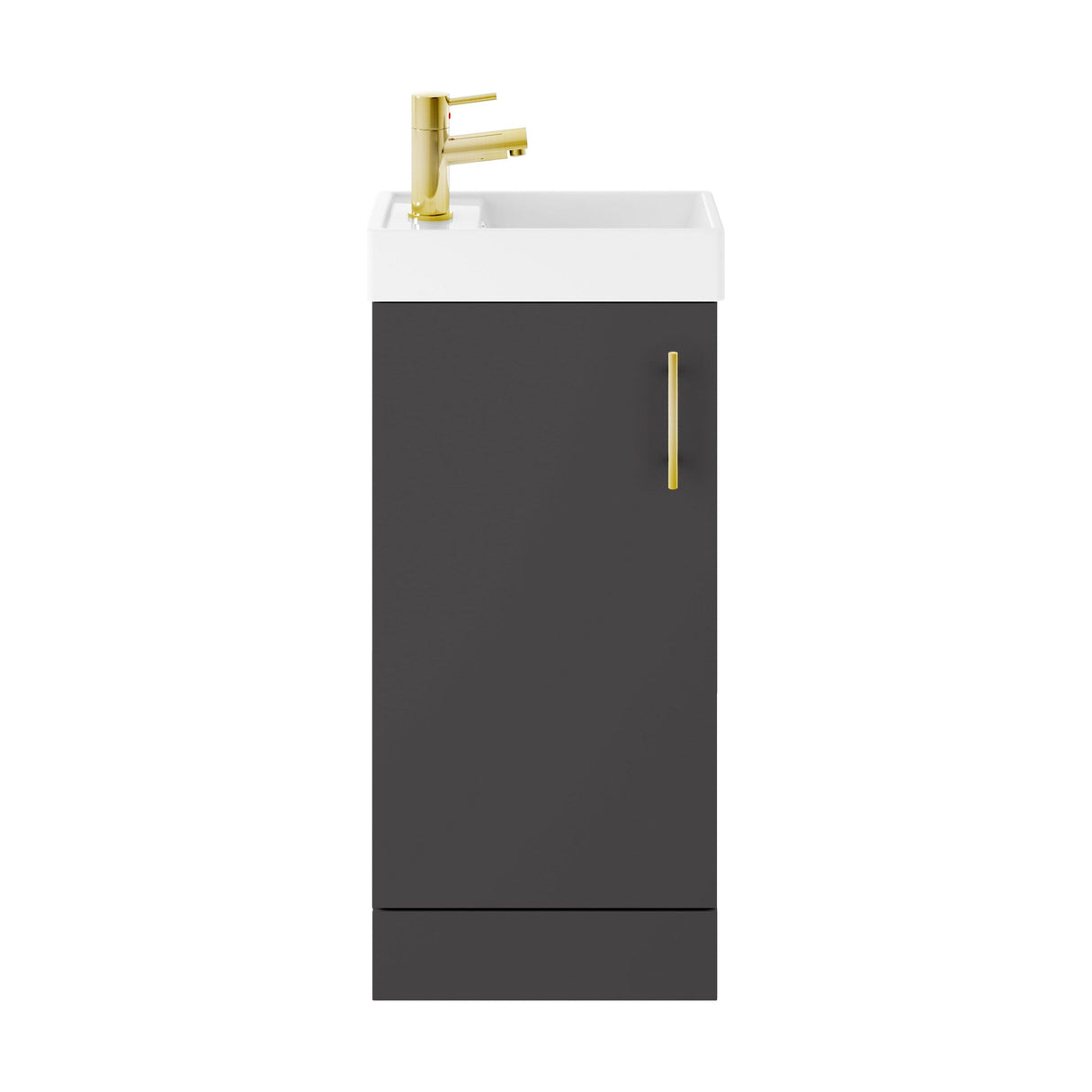 [BFSAH1493] Freehay Compact Cloakroom Vanity Basin Unit, 400mm - Choice of Mount Type, Colour and Handle Finish - Cutout