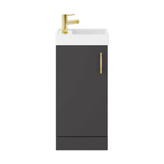 [BFSAH1493] Freehay Compact Cloakroom Vanity Basin Unit, 400mm - Choice of Mount Type, Colour and Handle Finish - Cutout