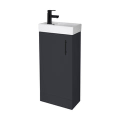 [BFSAH2492] Freehay Compact Cloakroom Vanity Basin Unit, 400mm - Choice of Mount Type, Colour and Handle Finish - Cutout
