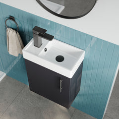 [BFSAH2592] Freehay Compact Cloakroom Vanity Basin Unit, 400mm - Choice of Mount Type, Colour and Handle Finish - Lifestyle 2