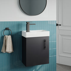 [BFSAH2592] Freehay Compact Cloakroom Vanity Basin Unit, 400mm - Choice of Mount Type, Colour and Handle Finish - Lifestyle 3