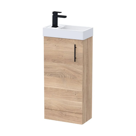 Freehay Compact Cloakroom Vanity Basin Unit, 400mm - Choice of Mount Type, Colour and Handle Finish
