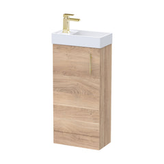 [BFSAH3093] Freehay Compact Cloakroom Vanity Basin Unit, 400mm - Choice of Mount Type, Colour and Handle Finish - Cutout