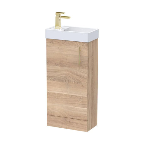 Freehay Compact Cloakroom Vanity Basin Unit, 400mm - Choice of Mount Type, Colour and Handle Finish