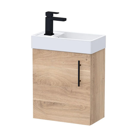 Freehay Compact Cloakroom Vanity Basin Unit, 400mm - Choice of Mount Type, Colour and Handle Finish