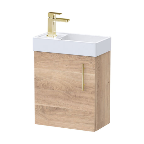 [BFSAH3193] Freehay Compact Cloakroom Vanity Basin Unit, 400mm - Choice of Mount Type, Colour and Handle Finish - Cutout
