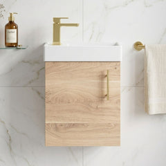 [BFSAH3193] Freehay Compact Cloakroom Vanity Basin Unit, 400mm - Choice of Mount Type, Colour and Handle Finish - Silo