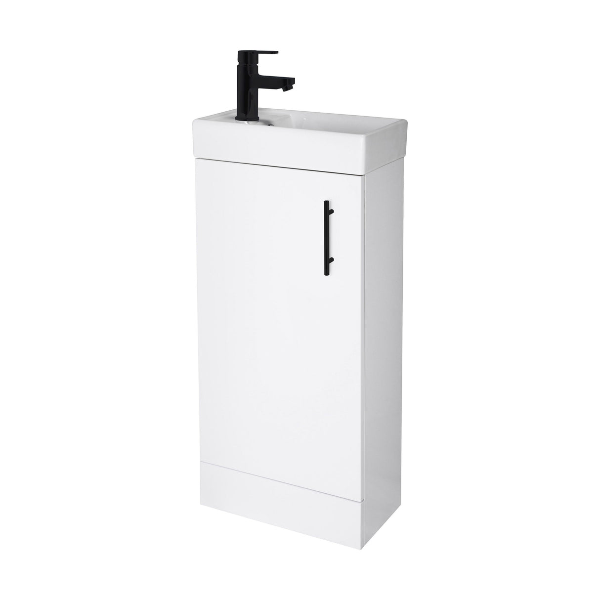 [BFSAH9292] Freehay Compact Cloakroom Vanity Basin Unit, 400mm - Choice of Mount Type, Colour and Handle Finish - Cutout