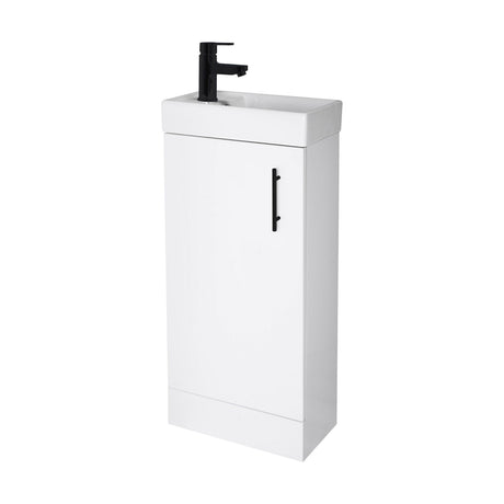 [BFSAH9292] Freehay Compact Cloakroom Vanity Basin Unit, 400mm - Choice of Mount Type, Colour and Handle Finish - Cutout