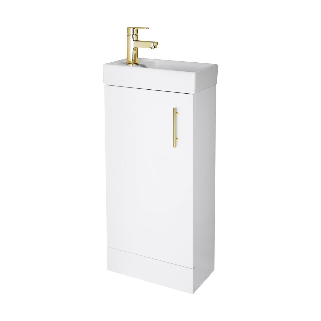 [BFSAH9293] Freehay Compact Cloakroom Vanity Basin Unit, 400mm - Choice of Mount Type, Colour and Handle Finish - Cutout