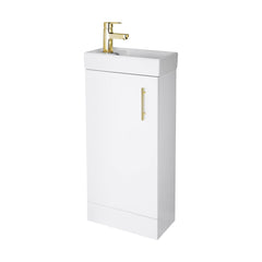[BFSAH9293] Freehay Compact Cloakroom Vanity Basin Unit, 400mm - Choice of Mount Type, Colour and Handle Finish - Cutout