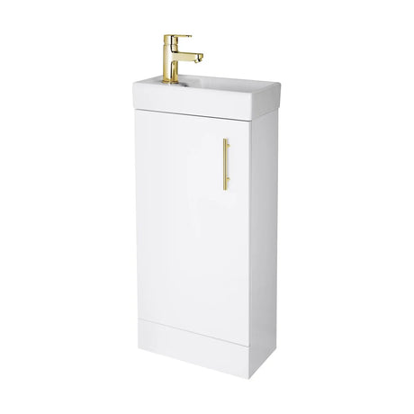 Freehay Compact Cloakroom Vanity Basin Unit, 400mm - Choice of Mount Type, Colour and Handle Finish