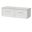 [BFSH122LSWG2] Stonnall Traditional Wall Hung 2 Drawer 1200mm Vanity Unit with White Sparkle Laminate Worktop - Choice of Colour - Cutout