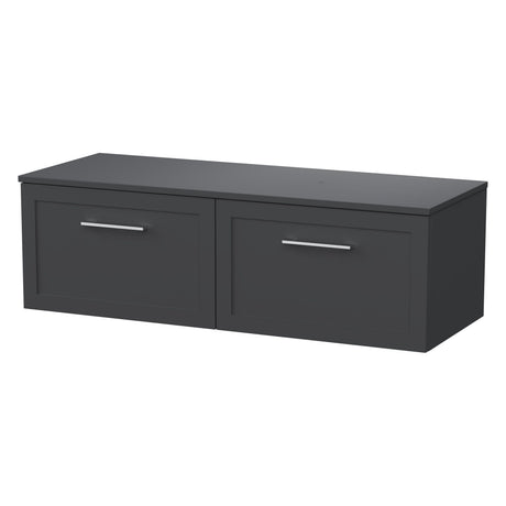 [BFSH1422W2] Stonnall Traditional Wall Hung 2 Drawer 1200mm Vanity Unit with Laminate Worktop - Choice of Colour - Cutout