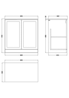 [BFSH1805W] Line Drawing