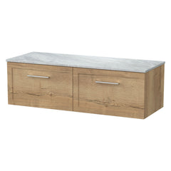 [BFSH1822GMT2] Stonnall Traditional Wall Hung 2 Drawer 1200mm Vanity Unit with Grey Marble Top - Choice of Colour - Cutout