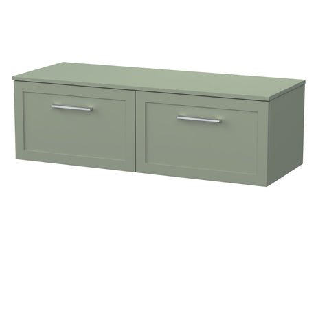 [BFSH3122W2] Stonnall Traditional Wall Hung 2 Drawer 1200mm Vanity Unit with Laminate Worktop - Choice of Colour - Cutout