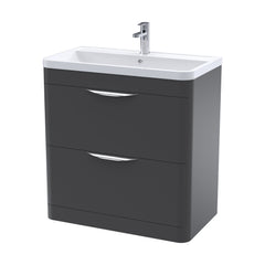 [BFWA1404A] Aldershawe Floor Standing 2 Drawer Bathroom Vanity Basin Unit with Ceramic Basin, 800mm - Cutout