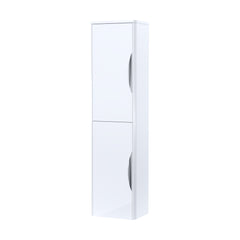 [BFWA163] Aldershawe Modern Wall Hung 2-Door Tall Bathroom Storage Unit – 350mm - Cutout