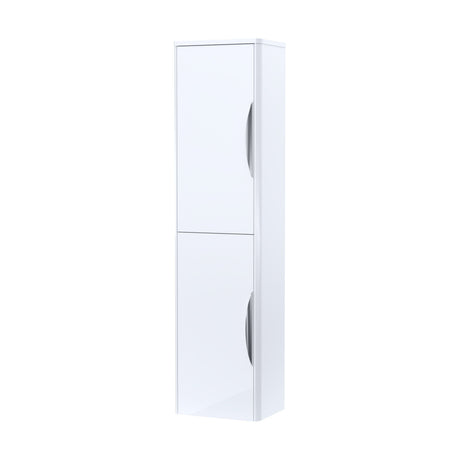 [BFWA163] Aldershawe Modern Wall Hung 2-Door Tall Bathroom Storage Unit – 350mm - Cutout