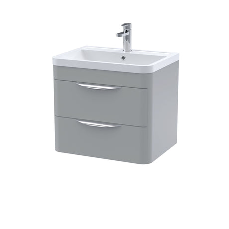 [BFWA202] Aldershawe Modern 2-Drawer Wall Hung Vanity Unit with Polymarble Basin, Choice of Size and Colour - Cutout