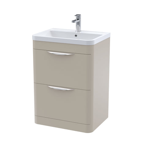 [BFWA3201] Aldershawe Contemporary 2 Drawer Floor Standing Vanity Unit with Basin, Choice of Size and Colour - Cutout