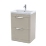 [BFWA3201] Aldershawe Contemporary 2 Drawer Floor Standing Vanity Unit with Basin, Choice of Size and Colour - Cutout