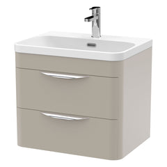 BFWA3202B Aldershawe Contemporary 2 Drawer Wall Hung Vanity Unit with Thin-Edge Basin - Choice of Size and Colour - Cutout