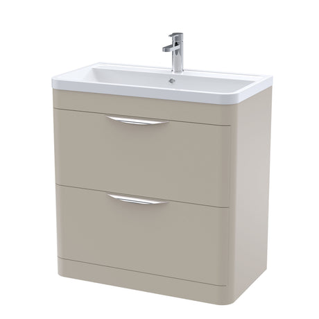 [BFWA3204] Aldershawe Contemporary 2 Drawer Floor Standing Vanity Unit with Basin, Choice of Size and Colour - Cutout