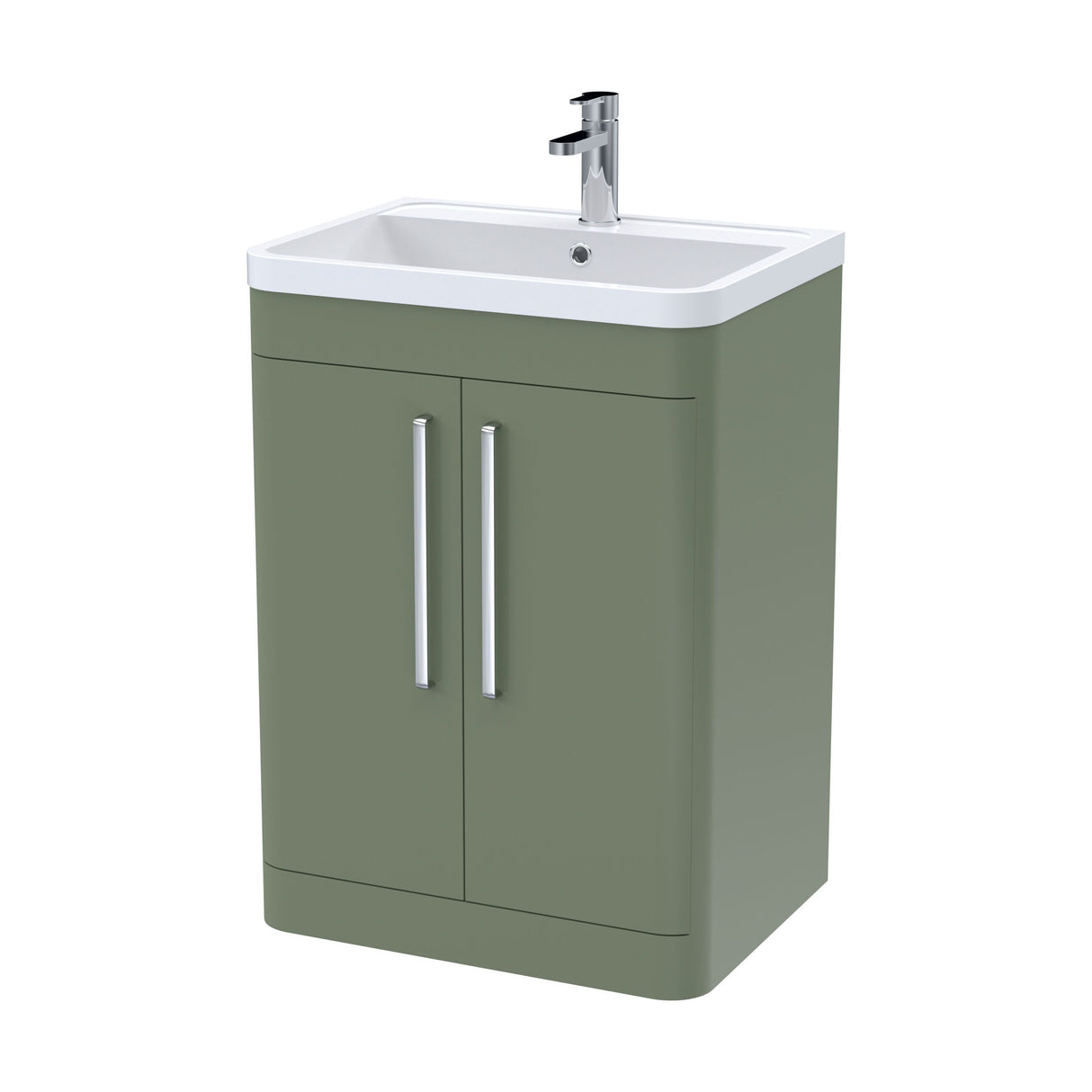[BFWA810] Aldershawe Modern Bathroom Floor Standing 2 Soft Close Door Vanity Basin Unit - Choice of Basin, Colour and Size - Cutout