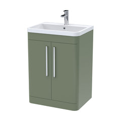 [BFWA810] Aldershawe Modern Bathroom Floor Standing 2 Soft Close Door Vanity Basin Unit - Choice of Basin, Colour and Size - Cutout