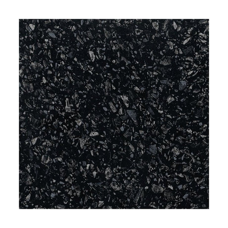 [BFWBAQ2] Black Astral Quartz MFC Laminate Kitchen Worktop, W 2000mm x L 28mm x D 365mm, Black - Cutout