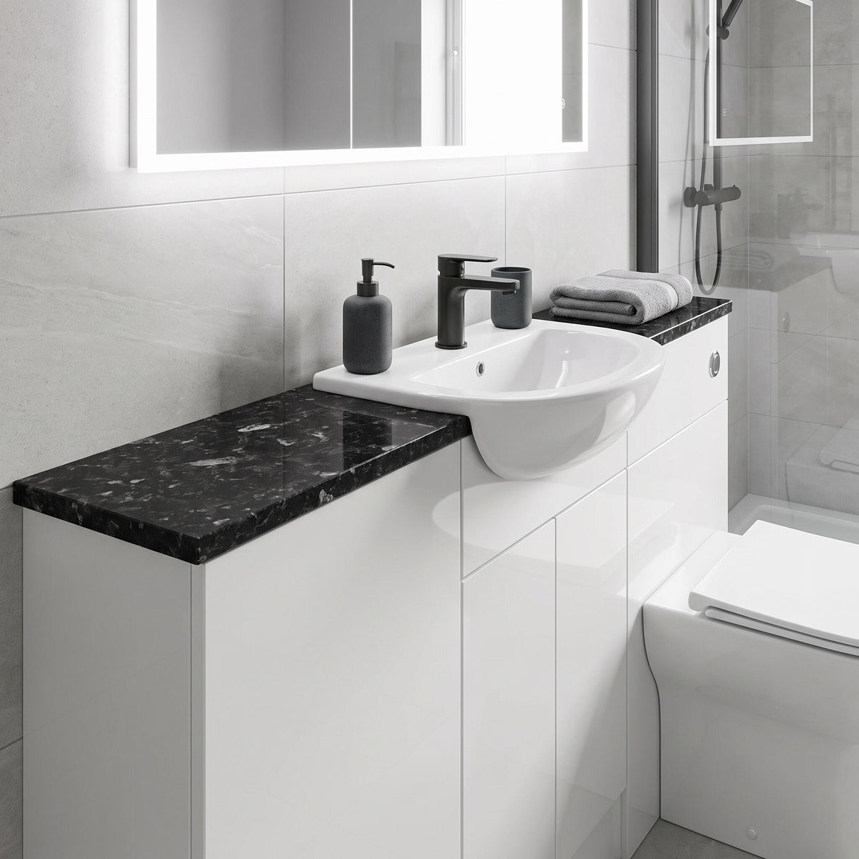 [BFWBSG2] Contemporary MFC Laminate Kitchen Bathroom Worktop, 2000 x 28 x 365mm, Choice of Colour