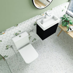 [BFZCH004] Cloakroom Suite - Vanity Unit, Tap and Toilet Set - Charcoal Black/Chrome - Lifestyle 2