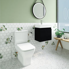 [BFZCH004] Cloakroom Suite - Vanity Unit, Tap and Toilet Set - Charcoal Black/Chrome - Lifestyle 3