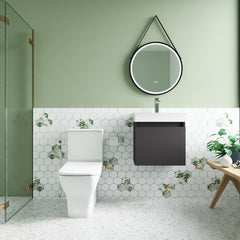 [BFZCH006] Cloakroom Suite - Vanity Unit, Tap and Toilet - Grey/Chrome - Lifestyle 1
