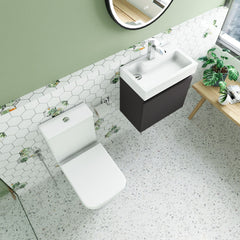 [BFZCH006] Cloakroom Suite - Vanity Unit, Tap and Toilet - Grey/Chrome - Lifestyle 2