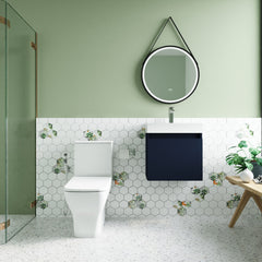 [BFZCH008] Cloakroom Suite - Vanity Unit, Tap and Toilet Set - Electric Blue/Chrome - Lifestyle 1