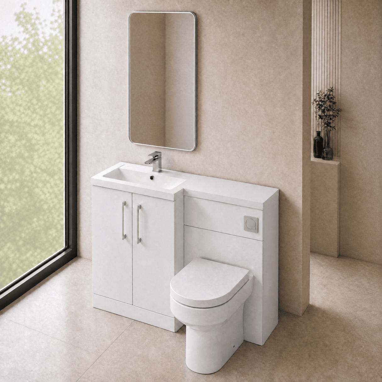 [BFZLE001] Bramshall Vanity Unit Bundle, Choice of Orientation and Colour - Lifestyle 3