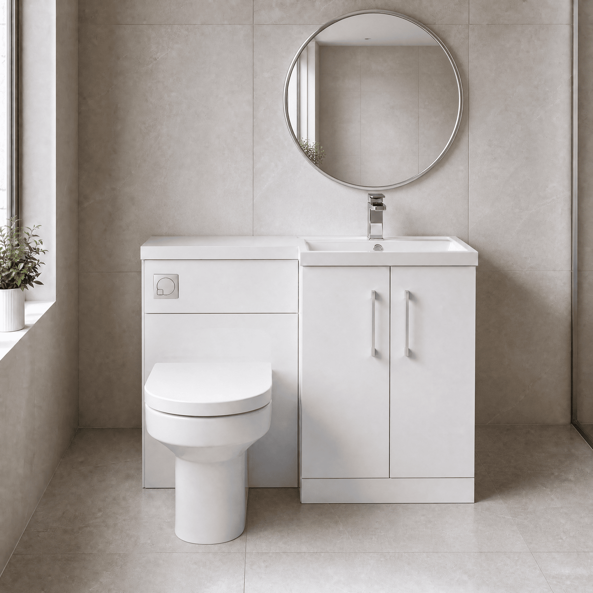 [BFZLE002] Bramshall Vanity Unit Bundle, Choice of Orientation and Colour - Lifestyle 1