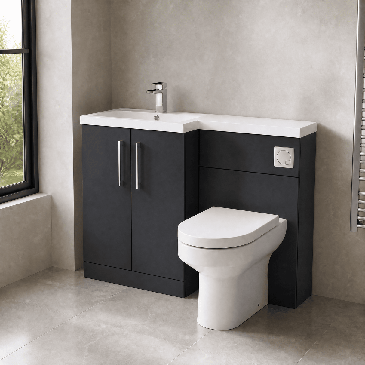 [BFZLE003] Bramshall Vanity Unit Bundle, Choice of Orientation and Colour - Lifestyle 1
