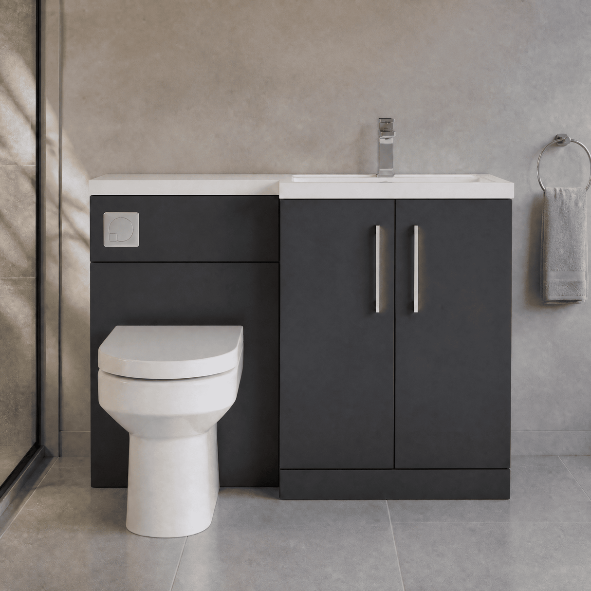 [BFZLE004] Bramshall Vanity Unit Bundle, Choice of Orientation and Colour - Lifestyle 1