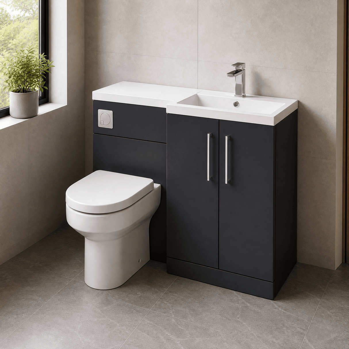 [BFZLE004] Bramshall Vanity Unit Bundle, Choice of Orientation and Colour - Lifestyle 3