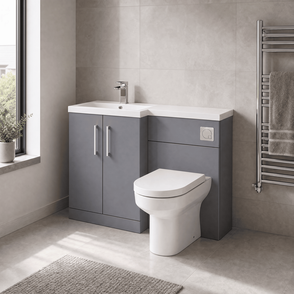 [BFZLE005] Bramshall Vanity Unit Bundle, Choice of Orientation and Colour - Lifestyle 3