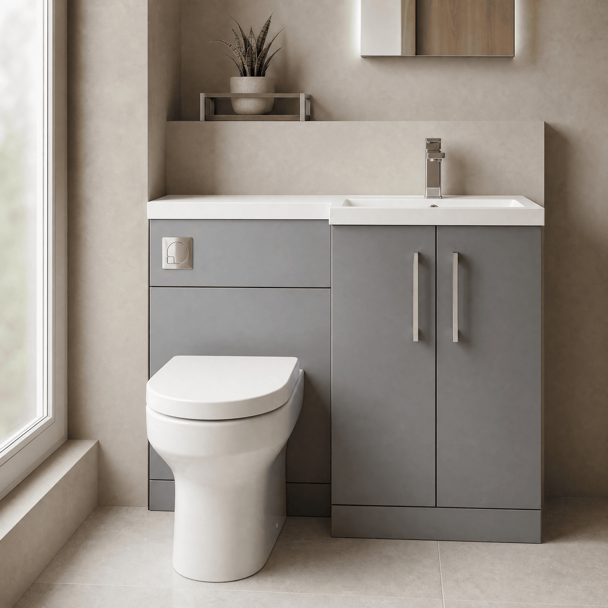 [BFZLE006] Bramshall Vanity Unit Bundle, Choice of Orientation and Colour - Lifestyle 2