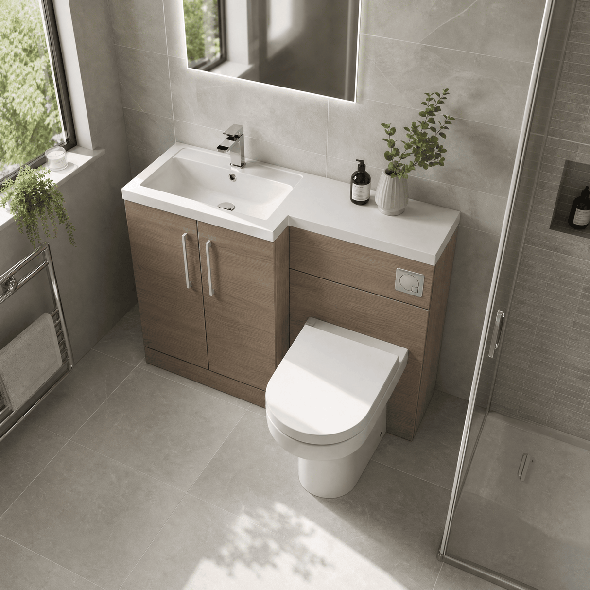 [BFZLE007] Bramshall Vanity Unit Bundle, Choice of Orientation and Colour - Lifestyle 2