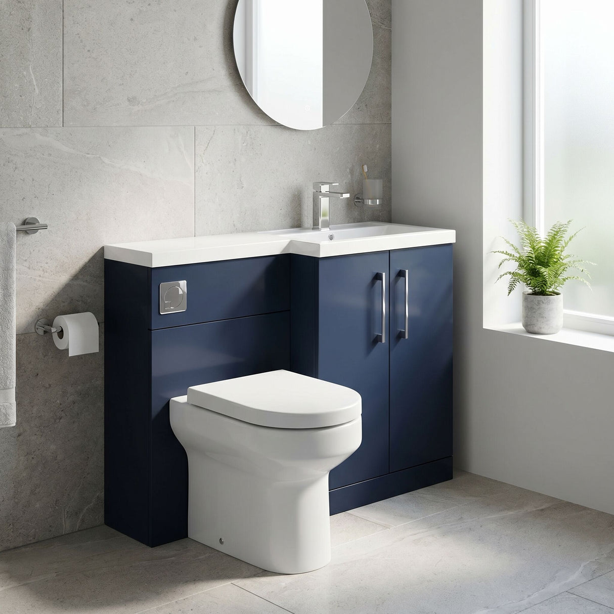 [BFZLE010] Bramshall Vanity Unit Bundle, Choice of Orientation and Colour - Lifestyle 1